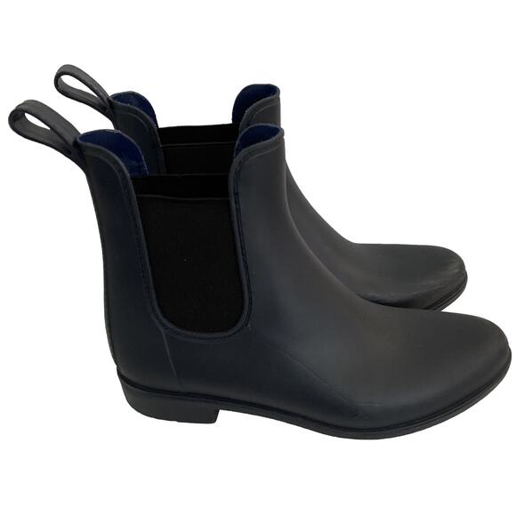 J Crew Chelsea Rain Boots Navy Size 6 Flaw - Picture 4 of 8